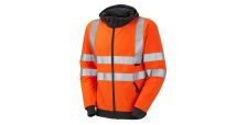 Saunton ISO 20471 Cl 3 Hooded Sweatshirt HV Orange